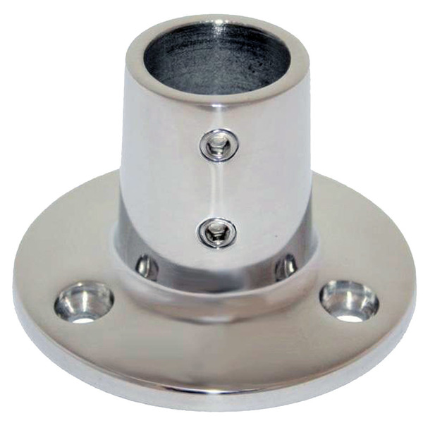 Whitecap Whitecap &#8542;" O.D. 90&#176; Round Base SS Rail Fitting 6039C